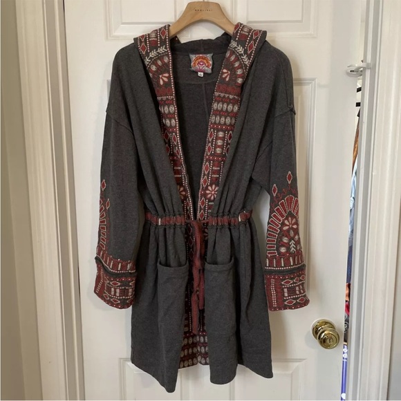 Johnny Was Large embroidered cotton robe jacket - Picture 7 of 7